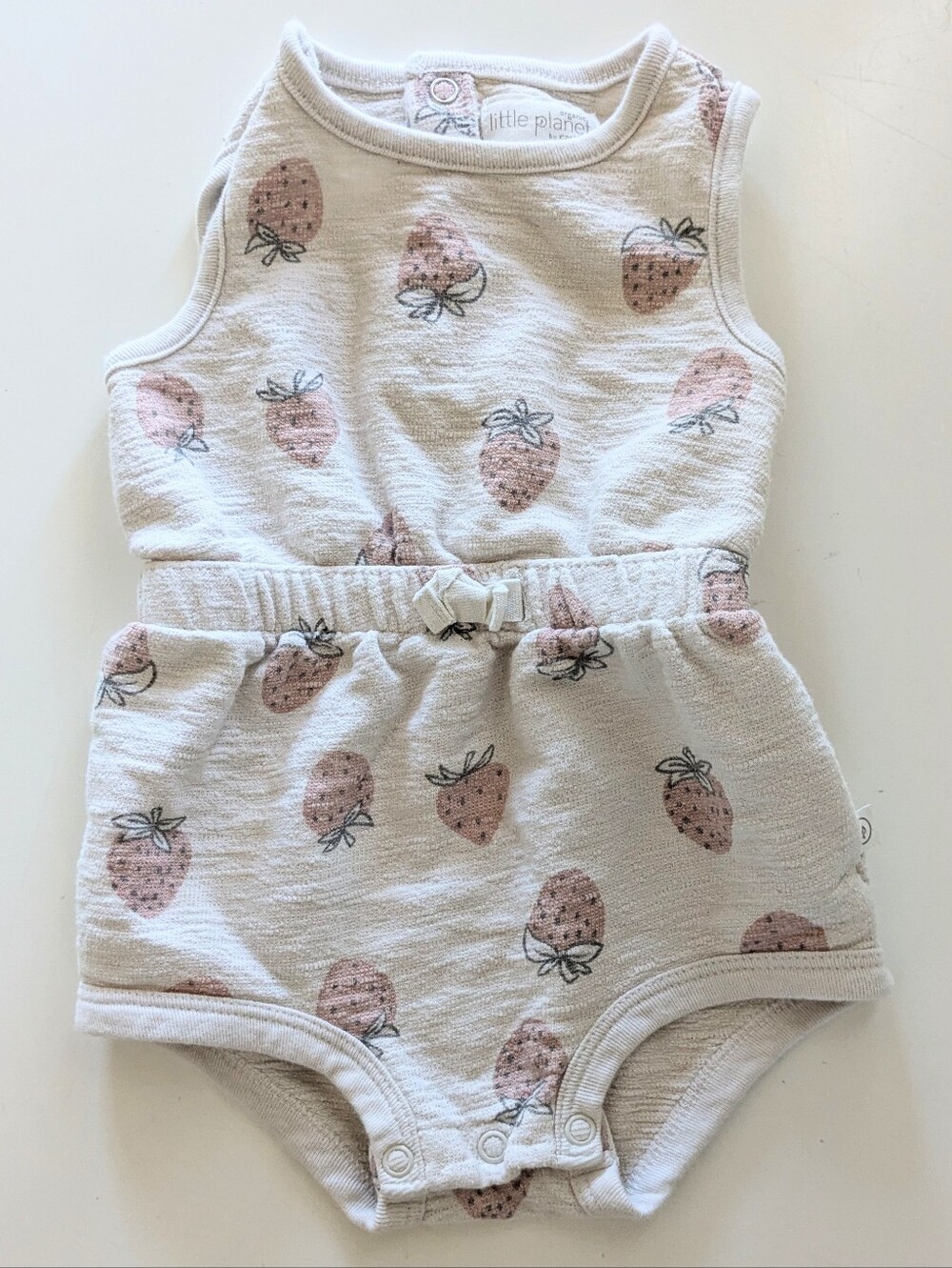Little Planet by Carter’s Organic Strawberry Romper – Size 9M – Like New